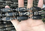 CAA2679 15.5 inches 12*30mm - 13*31mm rice tibetan agate dzi beads