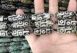 CAA2690 15.5 inches 12*30mm - 14*30mm rice tibetan agate dzi beads