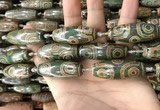 CAA2705 15.5 inches 14*38mm - 16*43mm rice tibetan agate dzi beads