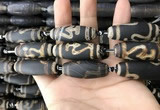 CAA2715 15.5 inches 14*38mm - 16*43mm rice tibetan agate dzi beads