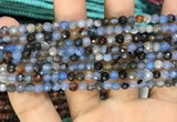 CAA2800 15 inches 4mm faceted round fire crackle agate beads wholesale