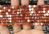 CAA2808 15 inches 4mm faceted round fire crackle agate beads wholesale