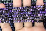 CAA2822 15 inches 4mm faceted round fire crackle agate beads wholesale