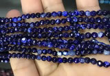 CAA2835 15 inches 4mm faceted round fire crackle agate beads wholesale