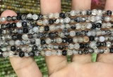 CAA2846 15 inches 4mm faceted round fire crackle agate beads wholesale