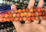 CAA3042 15 inches 10mm faceted round fire crackle agate beads wholesale