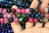 CAA3048 15 inches 10mm faceted round fire crackle agate beads wholesale