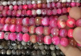 CAA3086 15 inches 10mm faceted round fire crackle agate beads wholesale