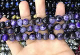 CAA3091 15 inches 10mm faceted round fire crackle agate beads wholesale