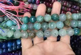 CAA3132 15 inches 12mm faceted round fire crackle agate beads wholesale