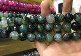 CAA3193 15 inches 14mm faceted round fire crackle agate beads wholesale