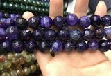 CAA3202 15 inches 14mm faceted round fire crackle agate beads wholesale