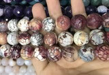 CAA3235 15 inches 16mm faceted round fire crackle agate beads wholesale