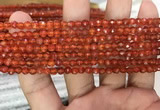 CAA3265 15 inches 4mm faceted round agate beads wholesale