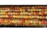 CAA3292 15 inches 6mm faceted round agate beads wholesale