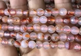 CAA3302 15 inches 6mm faceted round agate beads wholesale