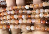 CAA3303 15 inches 6mm faceted round agate beads wholesale