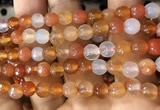 CAA3304 15 inches 6mm faceted round agate beads wholesale