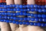 CAA3307 15 inches 6mm faceted round agate beads wholesale