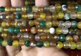 CAA3308 15 inches 6mm faceted round agate beads wholesale