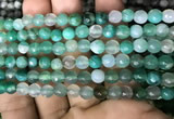 CAA3309 15 inches 6mm faceted round agate beads wholesale