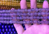 CAA3330 15 inches 8mm faceted round agate beads wholesale