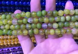 CAA3332 15 inches 8mm faceted round agate beads wholesale