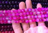 CAA3333 15 inches 8mm faceted round agate beads wholesale