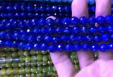 CAA3336 15 inches 8mm faceted round agate beads wholesale