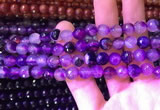 CAA3338 15 inches 8mm faceted round agate beads wholesale