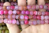 CAA3351 15 inches 8mm faceted round agate beads wholesale