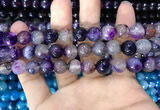 CAA3366 15 inches 10mm faceted round agate beads wholesale