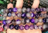 CAA3370 15 inches 10mm faceted round agate beads wholesale