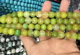 CAA3372 15 inches 10mm faceted round agate beads wholesale