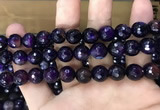 CAA3379 15 inches 10mm faceted round agate beads wholesale