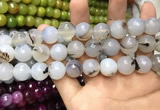 CAA3420 15 inches 14mm faceted round agate beads wholesale