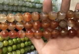 CAA3423 15 inches 14mm faceted round agate beads wholesale