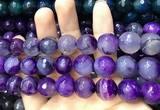 CAA3424 15 inches 14mm faceted round agate beads wholesale