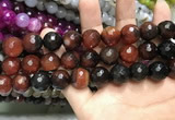 CAA3428 15 inches 14mm faceted round agate beads wholesale