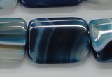 CAA343 15.5 inches 22*30mm rectangle blue line agate beads