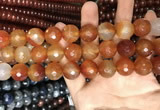 CAA3448 15 inches 16mm faceted round agate beads wholesale