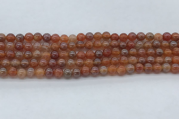 CAA3500 15.5 inches 4mm round AB-color fire agate beads wholesale