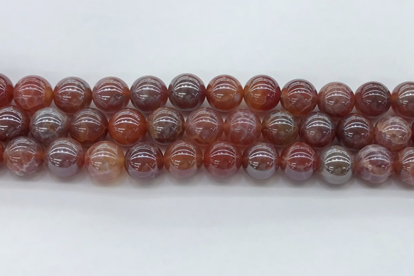 CAA3504 15.5 inches 12mm round AB-color fire agate beads wholesale