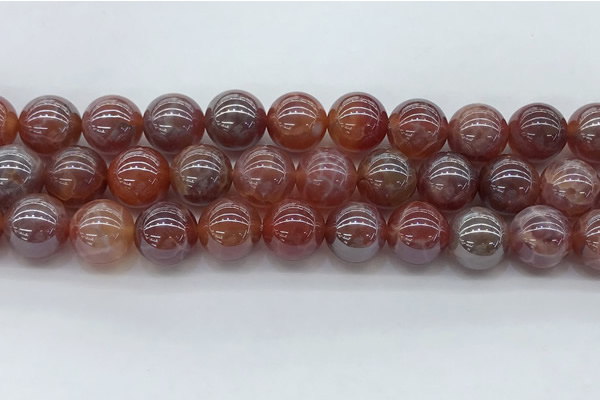 CAA3505 15.5 inches 14mm round AB-color fire agate beads wholesale