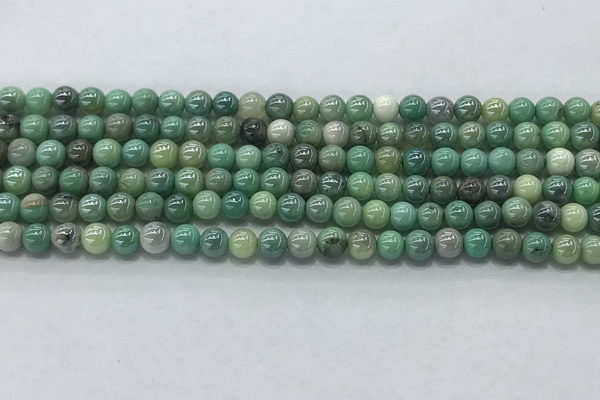 CAA3515 15.5 inches 4mm round AB-color grass agate beads wholesale