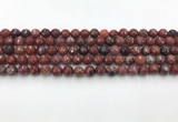 CAA3628 15.5 inches 4mm faceted round Portuguese agate beads