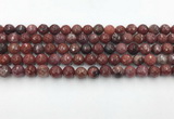 CAA3629 15.5 inches 6mm faceted round Portuguese agate beads