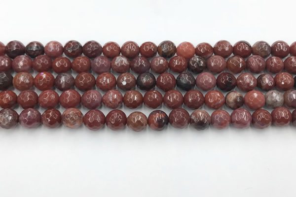 CAA3629 15.5 inches 6mm faceted round Portuguese agate beads