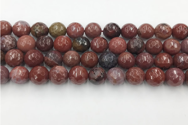 CAA3632 15.5 inches 12mm faceted round Portuguese agate beads