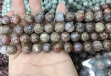 CAA3636 15.5 inches 4mm round flower agate beads wholesale